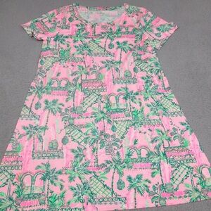 Lilly Pulitzer Dress Womens Medium Pink Cody Mandevilla Baby Always Worth It